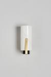 Cylindrical wall light in alabaster and brass Zeno. Matlight. 