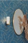 Cylindrical wall light in alabaster and brass Zeno. Matlight. 