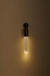 Selene capsule wall light in selenite and bronze. Matlight. 