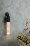 Selene capsule wall light in selenite and bronze. Matlight. 