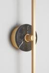 Grand Stick large contemporary wall light in satin-finish brass and alabaster. Matlight. 
