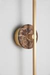 Grand Stick large contemporary wall light in satin-finish brass and alabaster. Matlight. 