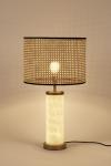 Table lamp in alabaster and wickerwork Hortensia. Matlight. 
