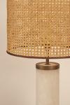Table lamp in alabaster and wickerwork Hortensia. Matlight. 