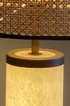 Table lamp in alabaster and wickerwork Hortensia. Matlight. 