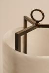 Lantern table lamp in alabaster and bronze Lantern. Matlight. 