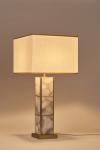 Large Art Deco table lamp in alabaster and brass Mole. Matlight. 