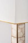 Large Art Deco table lamp in alabaster and brass Mole. Matlight. 