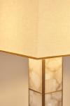 Large Art Deco table lamp in alabaster and brass Mole. Matlight. 
