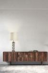 Blown Clouds glass and bronze metal table lamp. Matlight. 