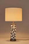 Lampe de table en verre soufflé blanc et bronze Blown Clouds. Matlight. 