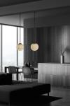 Alabaster Moon round alabaster pendant light. Matlight. 