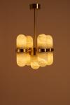9-light alabaster chandelier from the 70s Pills. Matlight. 