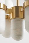 9-light alabaster chandelier from the 70s Pills. Matlight. 