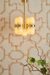 9-light alabaster chandelier from the 70s Pills. Matlight. 