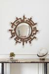Bronze and alabaster convex mirror Circe. Matlight. 
