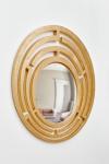 Nemesi convex mirror with gold leaf finish. Matlight. 