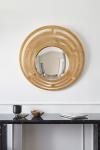 Nemesi convex mirror with gold leaf finish. Matlight. 