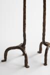 Duo of side tables in black marble by Marquina Swan. Matlight. 