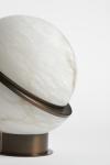Offset Globe table lamp in patinated bronze. Matlight. 