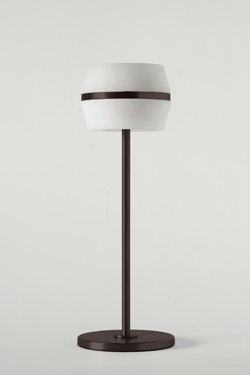 Lampe sans fil bronze et albâtre blanc Tommy. Matlight. 