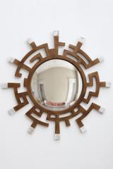 Bronze and alabaster convex mirror Circe. Matlight. 