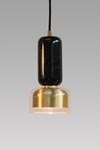 Andromeda black marble and satin brass pendant. Matlight. 