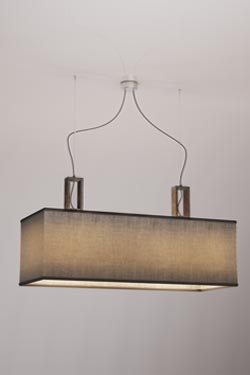 Contemporary gray double pendant in marble. Matlight. 