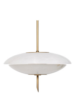 Cosmo alabaster saucer pendant. Matlight. 