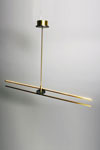  Essential satin brass and black marble Marquiniapendant. Matlight. 