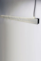 H profile marble white pendant horizontal bar