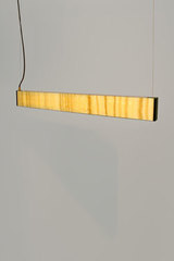 TECH long pendant in yellow Onyx and gold metal. Matlight. 