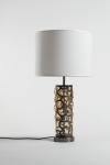 Blown Clouds glass and bronze metal table lamp. Matlight. 