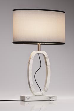 Deco lamp medium model in white marble. Matlight. 