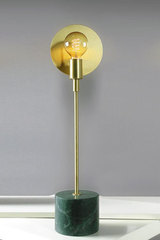 Essential satin brass and green marble Guatemala table lamp . Matlight. Essential satin brass and green marble Guatemala table lamp . Matlight.