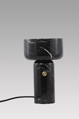 Gran coppa, black marble table lamp. Matlight. 