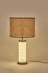 Table lamp in alabaster and wickerwork Hortensia. Matlight. 