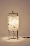 Lantern table lamp in alabaster and bronze Lantern. Matlight. 