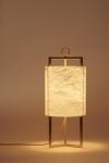 Lantern table lamp in alabaster and gilded metal Lantern. Matlight. 