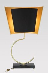 Marquiniablack marble and satin brass lamp. Matlight. Marquiniablack marble and satin brass lamp. Matlight.