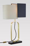 Marquiniablack marble and satin brass table lamp. Matlight. 