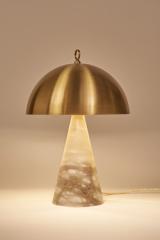 Mushroom table lamp with alabaster base Funghetto. Matlight. 