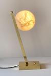 Offset table lamp alabaster ball. Matlight. 