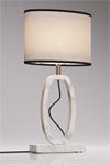 Small Deco table lamp in Carrara marble. Matlight. 