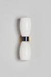 Demetra 2-light black and gold alabaster wall lamp. Matlight. 