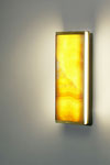 Yellow onyx wall lamp TECH small model 30cm. Matlight. 