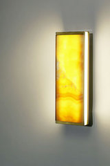 Yellow onyx wall lamp TECH small model 30cm Yellow onyx wall lamp TECH small model 30cm