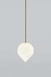 Polished brass and white globe Bob pendant. Michael Anastassiades. 