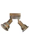 Azali double spot orientable sur socle carré. Moretti Luce. 