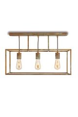 Cubic 3-light ceiling light in aged brass. Moretti Luce. Cubic 3-light ceiling light in aged brass. Moretti Luce.